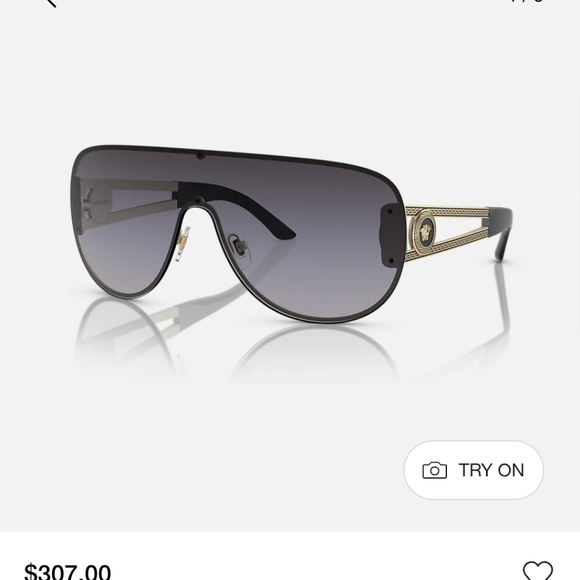 Versace Black and Gold Sunglasses - Picture 1 of 10